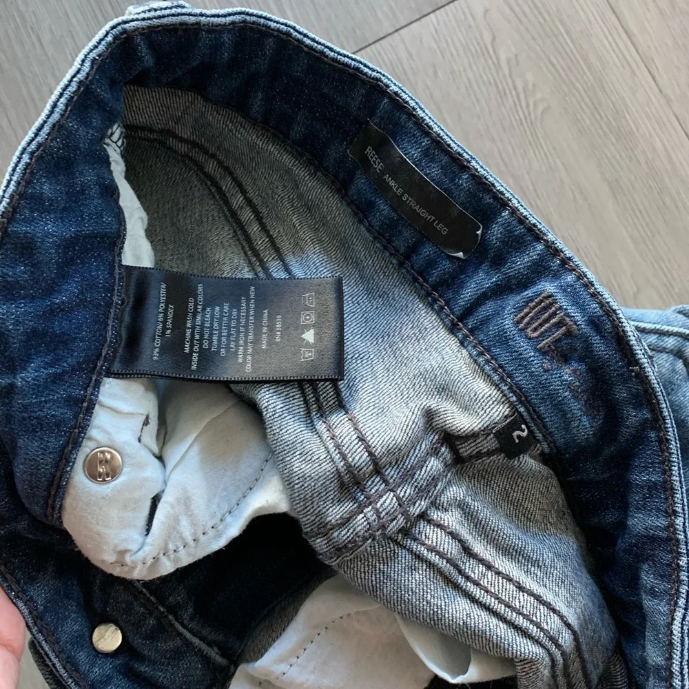 Kut from the Cloth Reese Ankle Straight Leg Distressed Jeans Blue - Picture 4 of 7